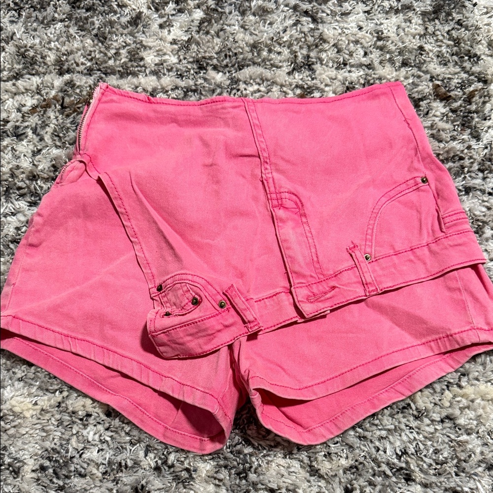 Trendy Boutique High Waist Pink Shorts